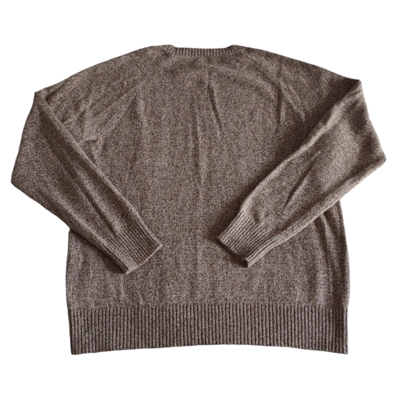 NWT J. Crew Factory Large Lambswool Blend Oatmeal Brown Crew Neck Sweater - Picture 2 of 10